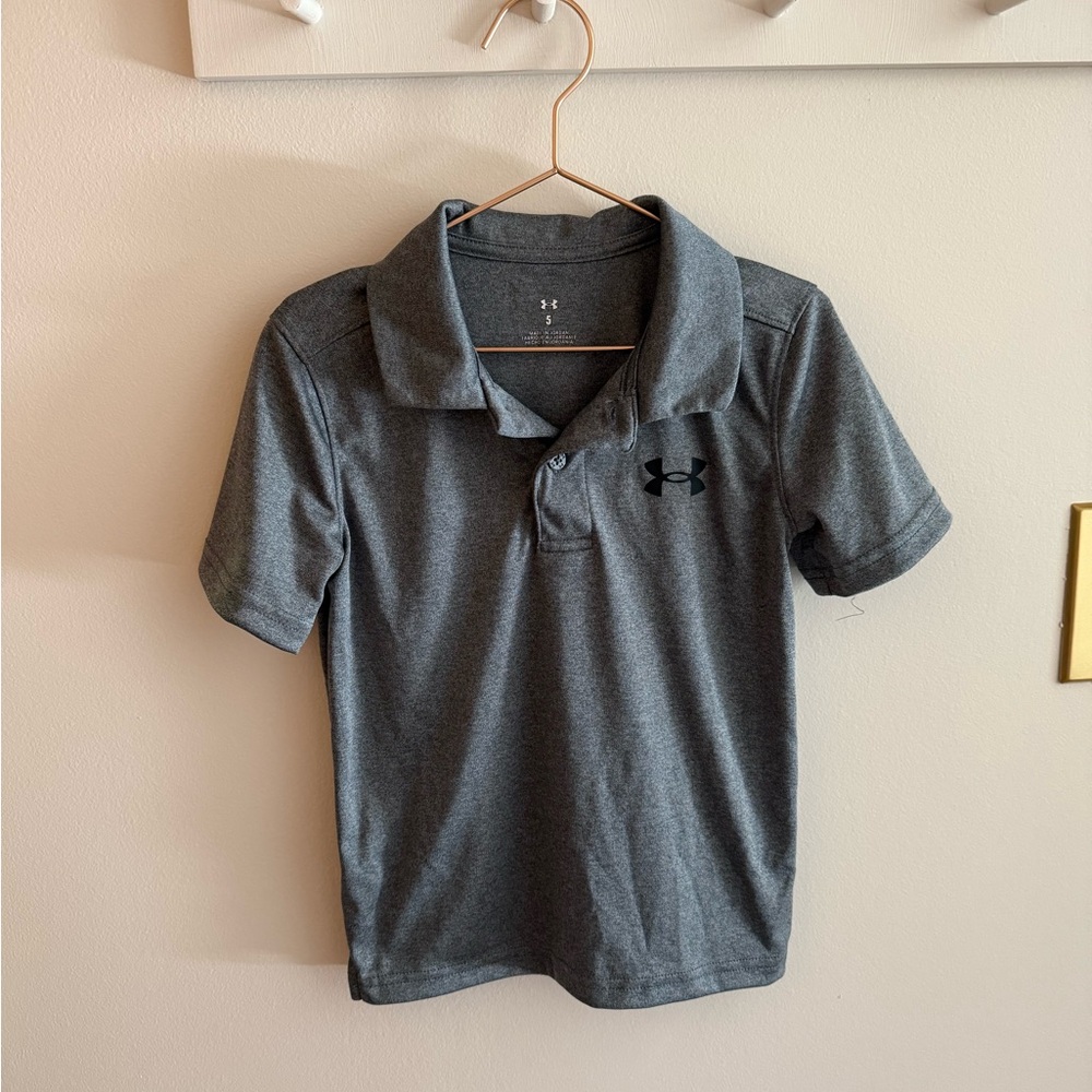 Under Armour Kids Matchplay Charcoal Polo Shirt